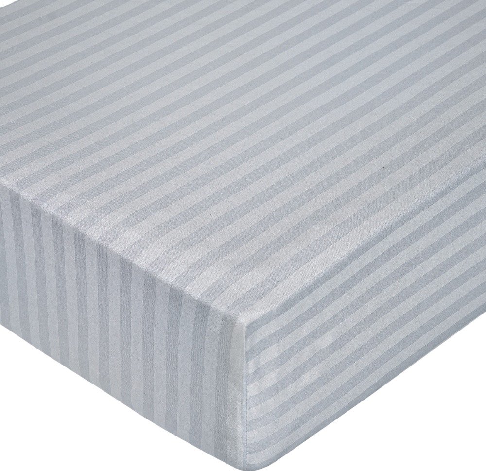 

Постельное белье Milanika Темно-серая на резинке 160x200x20 (поплин-страйп)