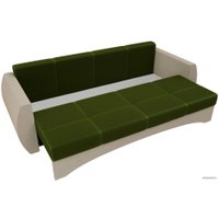 Диван Лига диванов Сатурн 28173 (микровельвет, зеленый/бежевый)