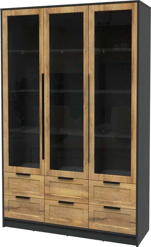 

Шкаф-витрина Интерлиния Концепт Тренд КТ-ШВ3 (антрацит/дуб вотан)