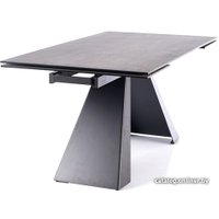 Кухонный стол Signal Salvadore Ceramic 160/240x90 (серый мрамор/черный матовый)