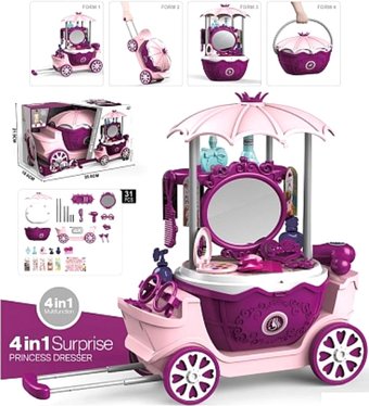 Туалетный столик игрушечный Pituso Бьюти Красотка на колесиках 4 в 1 HW20061230