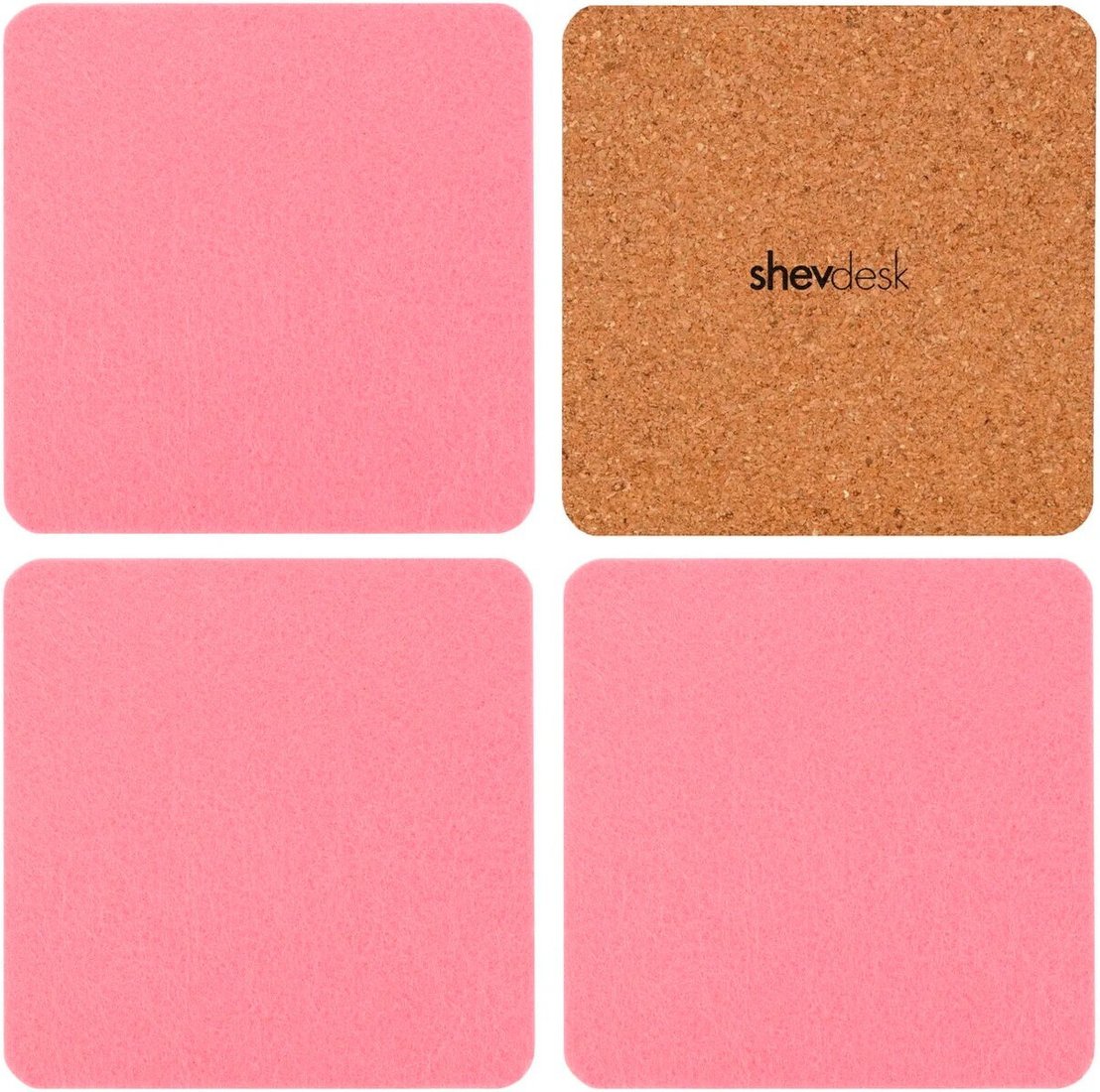 Подставка под кружку Shevdesk Shev Desk Coasters (4 шт, розовый)