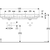 Умывальник Geberit Smyle Square 120 500.223.01.1