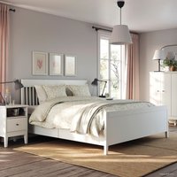 Кровать Ikea Иданэс 200x180 (белый, лурой) 194.065.52