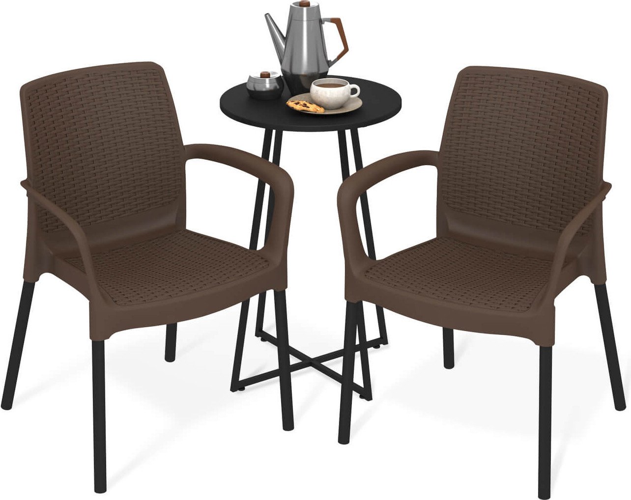 

Обеденная группа Sheffilton SHT-DS323 (коричневый/черный муар)