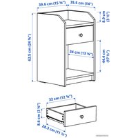 Тумба Ikea Хауга 204.889.62 (серый)