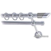 Карниз для штор Lm Decor Луна (хром, витая, 3м 16мм, 2 ряда)