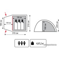 Кемпинговая палатка Totem Apache 3 v2