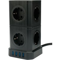 Сетевой фильтр Cablexpert Tower TWR-9-U4-B-2