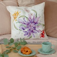 Чехол на подушку Listelle collection Жаклин фиолетовый цветок 814601/2