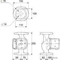 Циркуляционный насос Grundfos UPS 40-100 F 250