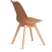 Стул TetChair Tulip дерево/пластик/экокожа mod. 73-1 (latte)