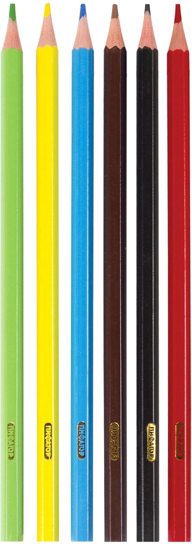 

Набор цветных карандашей Пифагор Лесные Жители 181333 (6шт)