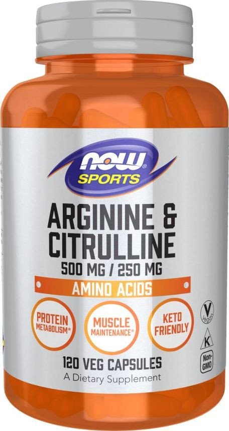 Аминокислота Now Foods Arginine & Citrulline 250 мг (120 капсул)