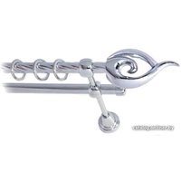 Карниз для штор Lm Decor Наутилус (хром, витая, 2.4м 16мм, 2 ряда)