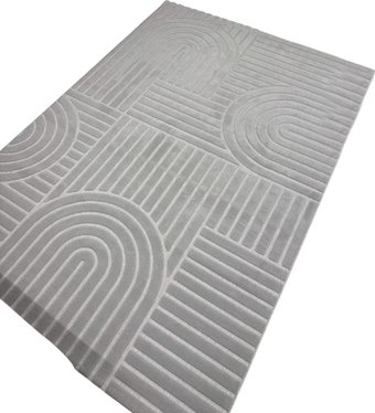 Ковер для жилой комнаты Radjab Carpet Сканди Сизаль Прямоугольник 10946A (0.8x1.5, Grey/Grey)