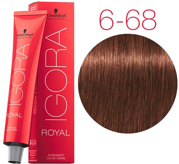 

Крем-краска для волос Schwarzkopf Professional Igora Royal Permanent Color Creme 6-68 60 мл