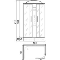 Душевая кабина River Nara 100/80/26 MT R
