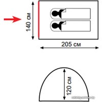 Треккинговая палатка Totem Summer 2 V2