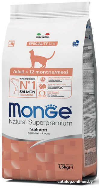Сухой корм для кошек Monge Superpremium Adult Salmon (1.5 кг)