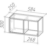 Полка Мебель-класс полка Куб-3 (белый/дуб сонома)