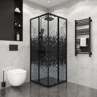 Душевой уголок Niagara Eco NG-1008-14QBLACK 80x80x190 (черный/стекло мозаика)