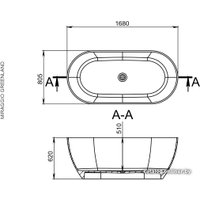 Ванна Miraggio Greenland 169x80.5
