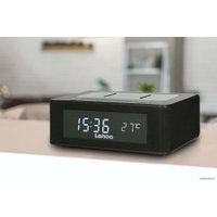 Настольные часы с беспроводной зарядкой Lenco CR-580BK