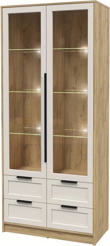 

Шкаф-витрина Интерлиния Концепт Тренд КТ-ШВ2 с подсветкой (дуб золотой/кашемир)