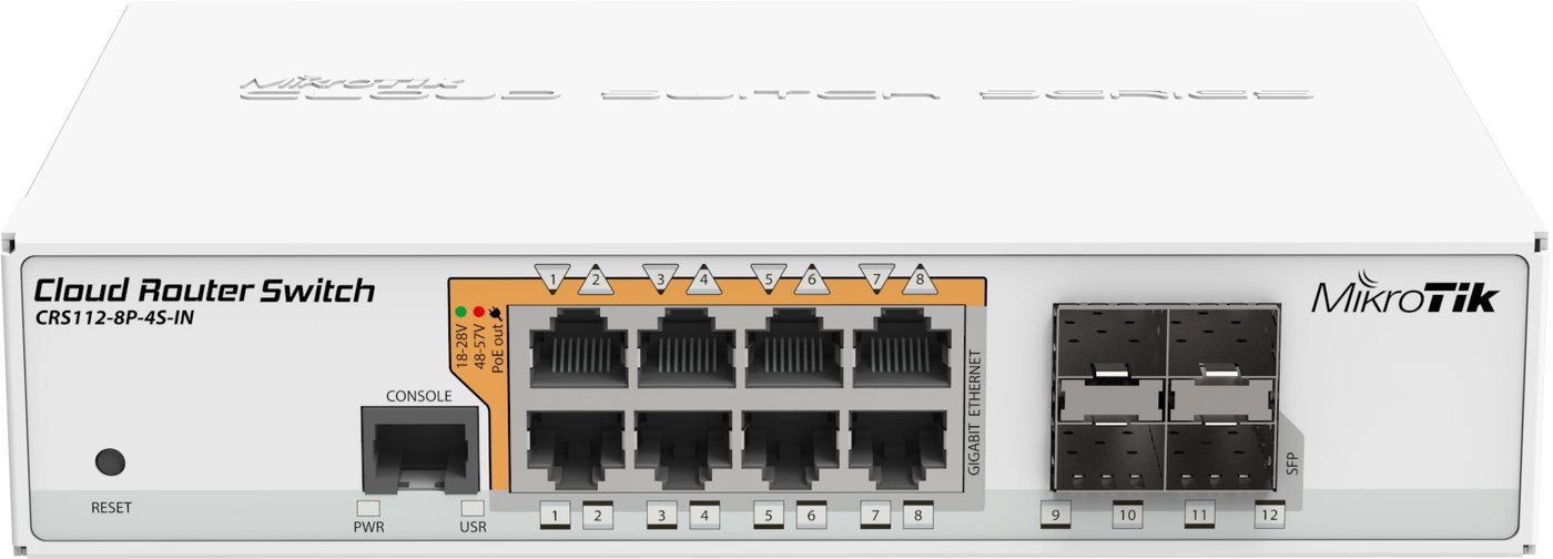 

Управляемый коммутатор 3-го уровня Mikrotik CRS112-8P-4S-IN