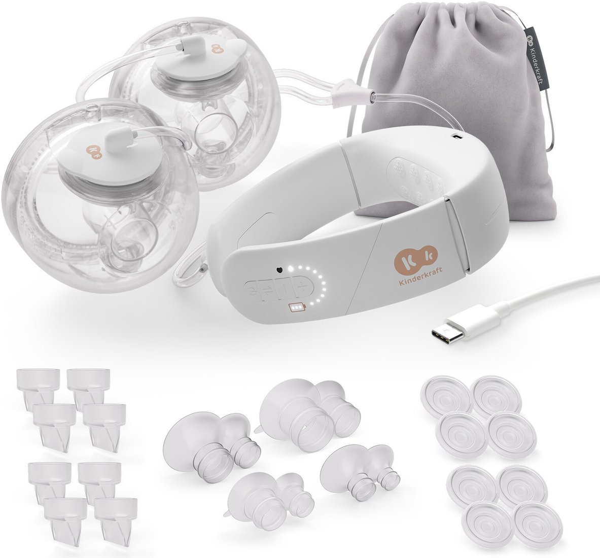 Электрический молокоотсос KinderKraft GENTLENEST (золотистый)
