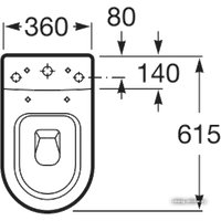 Унитаз напольный Roca Nexo Compact [342642000 + 341642000 + 801640004] с крышкой