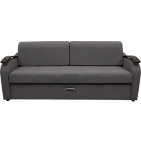 Диван Сириус Лидер-2 ППУ 215x110 (Eva 07 велюр темно-серый)