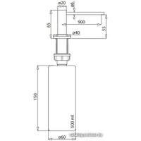 Дозатор для жидкого мыла Aquasanita DS-111 (кварц)