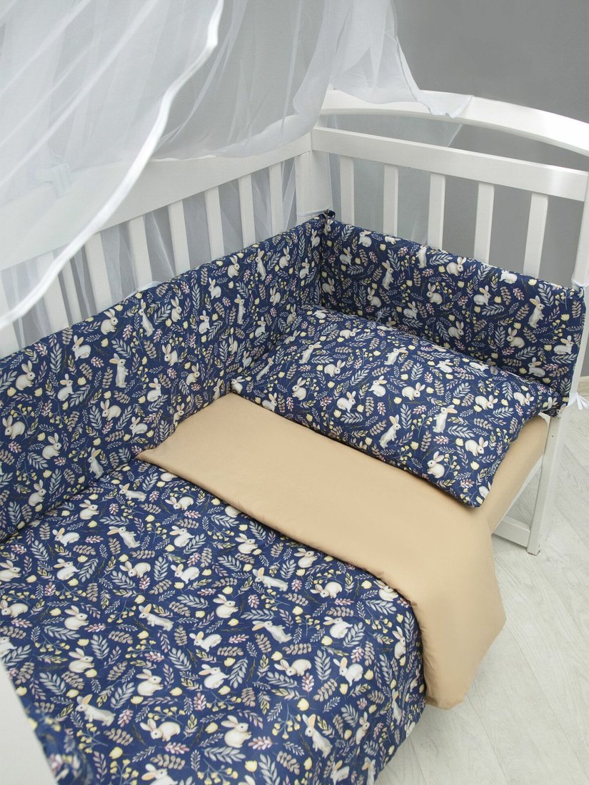 

Постельное белье Amarobaby Зайчики AMARO-3003-ZSi (синий)