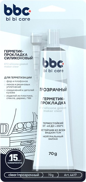 

Bibicare Герметик-прокладка силиконовый черный 4417 70 г