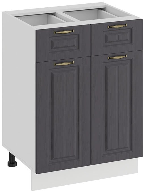 

Шкаф напольный Трия Лина 1Н6Я1 (белый/графит)