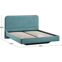 Кровать Трия Тиффани Тип 1 180x200 (микровелюр Wellmart Indigo)