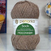 Пряжа для вязания Пехорка Носочная 165 100 г 200 м (темно-бежевый)