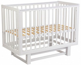 Классическая детская кроватка Polini Kids Simple 340 маятник (белый)