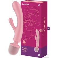 Вибратор Satisfyer Wand+ Rabbit Triple Lover 4018218 (розовый)