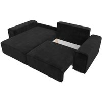 Угловой диван Лига диванов Лига-029 левый 121929L (велюр черный)