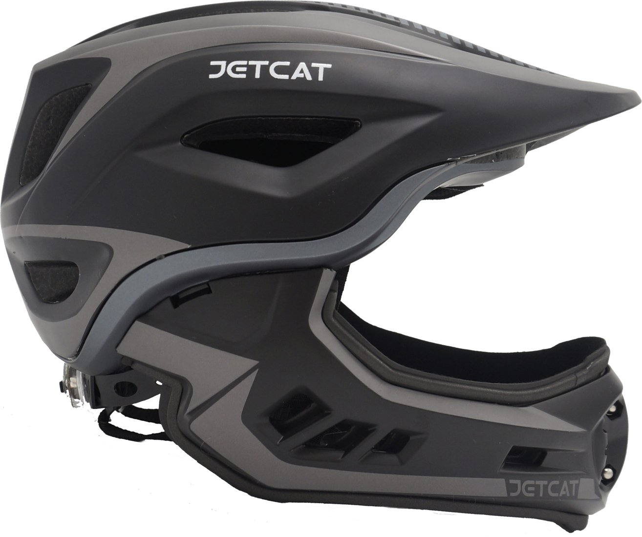 

Cпортивный шлем JetCat Fullface Raptor (р. 48-53, black/grey)