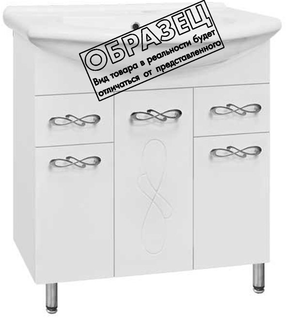 

Style Line Тумба под умывальник Венеция 80 2 ящика (для классической раковины)