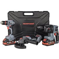  Profipower ProfiSet-3E18 E0247 (шуруповерт, перфоратор, болгарка, 2 АКБ, кейс)
