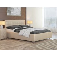 Кровать Ormatek Como 2 190x200 (экокожа, бежевый перламутр)
