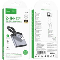 Адаптер Hoco LS39 USB Type-C - USB Type-C/3.5 jack в Орше
