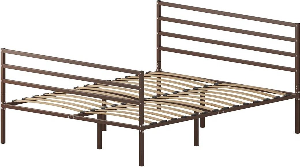 Кровать Домаклево Металика Г4+Г3 160х190 (коричневый)