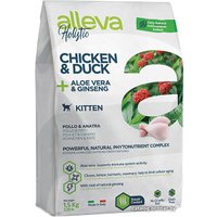 Сухой корм для кошек Alleva Holistic Chicken & Duck + Aloe vera & Ginseng Kitten 400 г