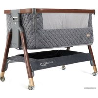 Приставная детская кроватка Tutti Bambini CoZee Luxe с колесами (walnut/slate)